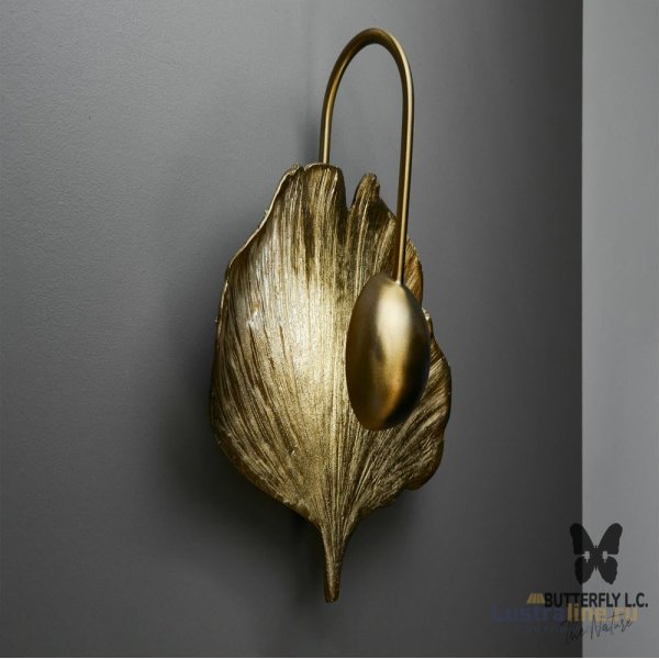 Бра Lotus Leaf Brass