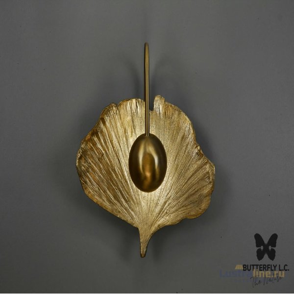 Бра Lotus Leaf Brass