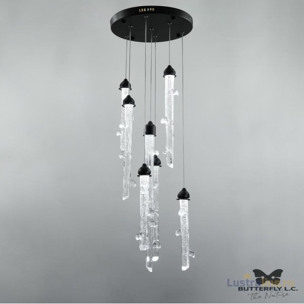 Люстра Cuted Branch/B*1+M*3+S*3 Graphite