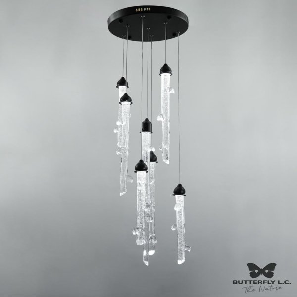 Люстра Cuted Branch/B*1+M*3+S*3 Graphite
