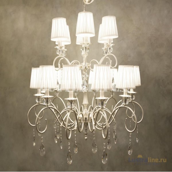 Люстра 1021/12+6 Mat Silver
