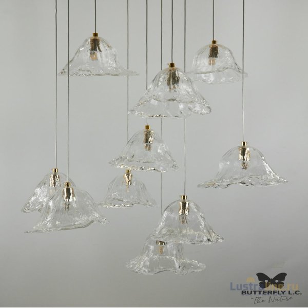 Люстра Glass Campanula*10/50 Brass