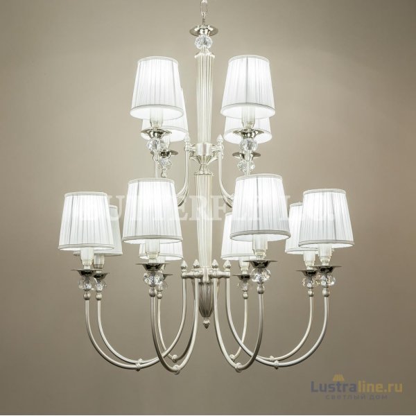 Люстра 9867/8+4 Mat Silver