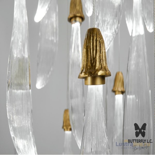 Люстра Single Leaf S*11+M*10+B*8/50 Brass