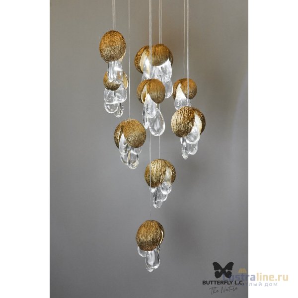 Люстра Wallnut B*6+S*4/30 Brass