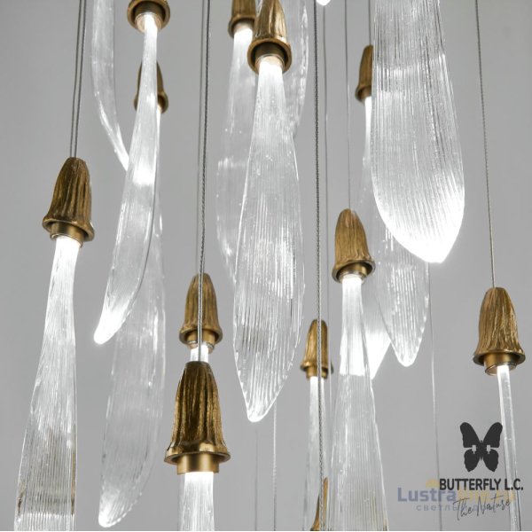 Люстра Single Leaf S*11+M*10+B*8/50 Brass
