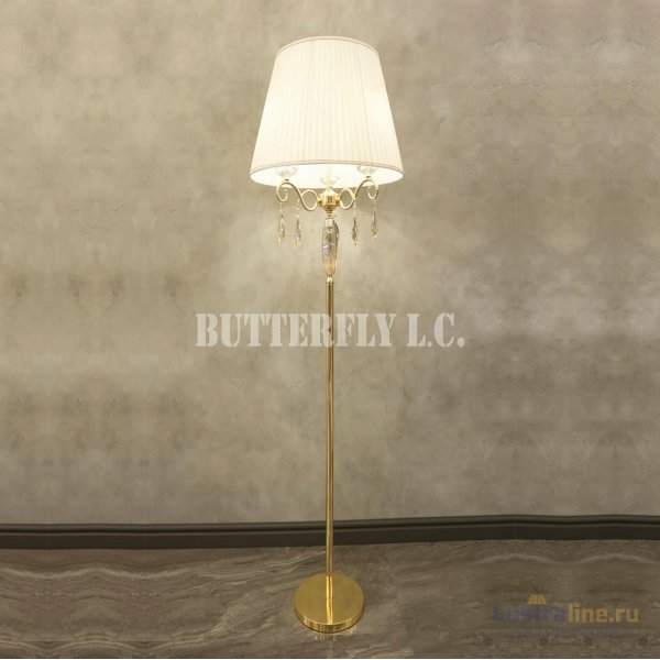 Торшер 102/3F Gold