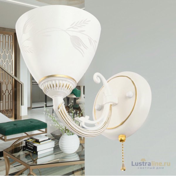 Бра Arte Milano 343659/1W WT+G