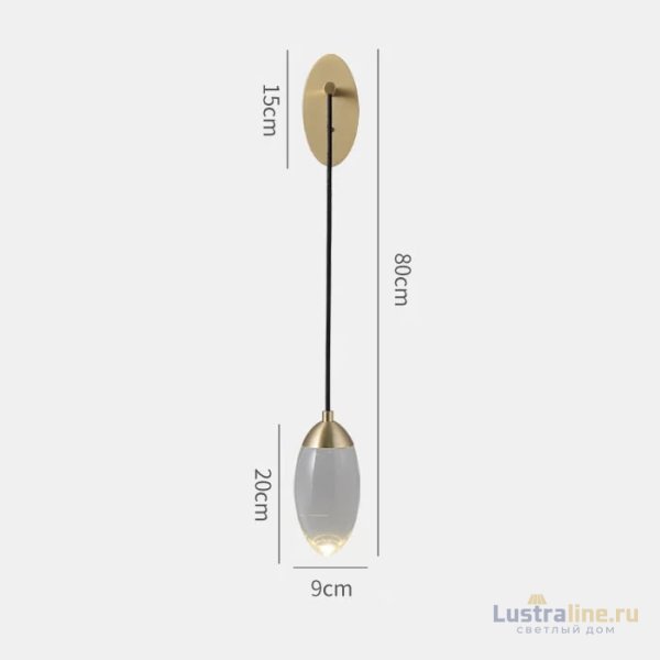 Бра DeLight Collection Celestial MT8847-1W brass