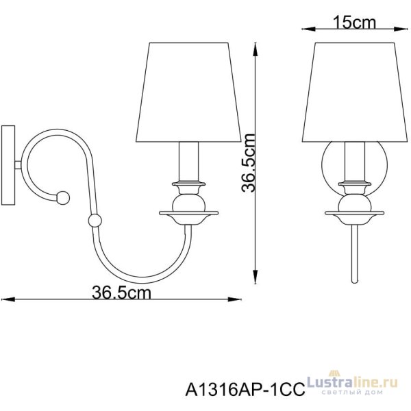 Бра Arte Lamp Molly A1316AP-1CC