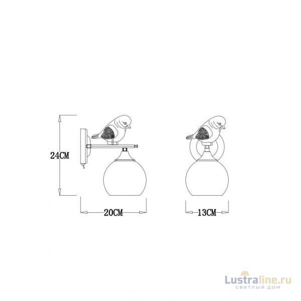 Бра ARTE Lamp A2150AP-1WG