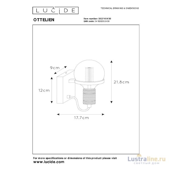 Бра Lucide Ottelien 30271/01/30