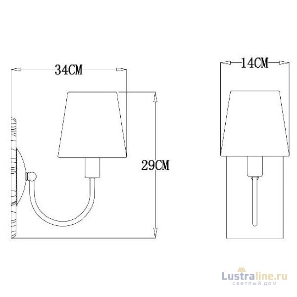 Бра Arte Lamp Gracie A7301AP-1PB Бра Arte Lamp Gracie A7301AP-1PB