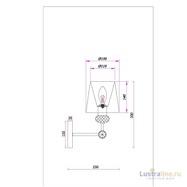 Бра Arte Lamp Brocca A4093AP-1AB