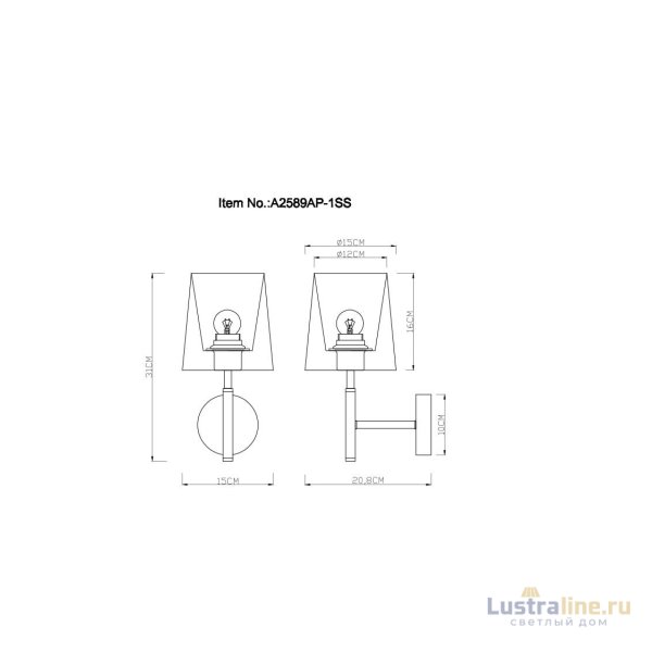 Бра Arte Lamp RODOS A2589AP-1SS