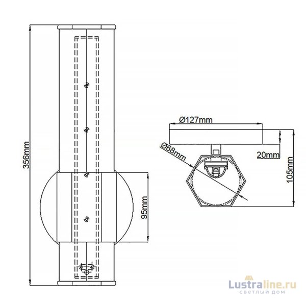 Бра Hinkley Facet QN-FACET-LED1-PC-BATH