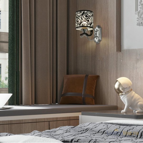 Бра Arte Milano Florentia-4957 304957/1W Bk/Ni Бра Arte Milano Florentia-4957 304957/1W Bk/Ni