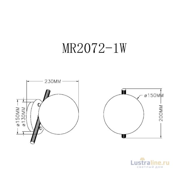 Бра Myfar Francis MR2072-1W Бра Myfar Francis MR2072-1W