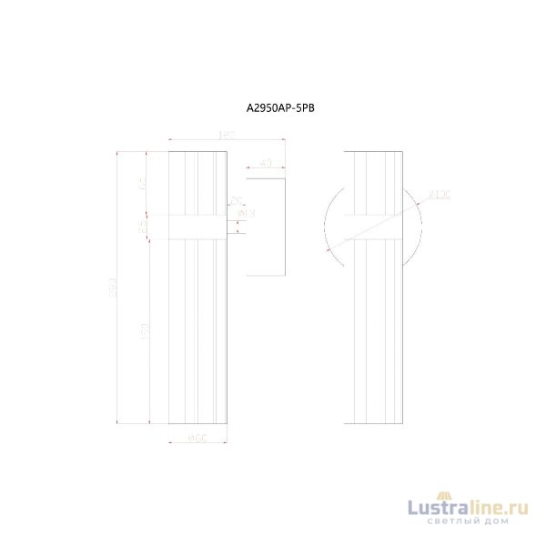 Бра Arte Lamp Misty A2950AP-5PB