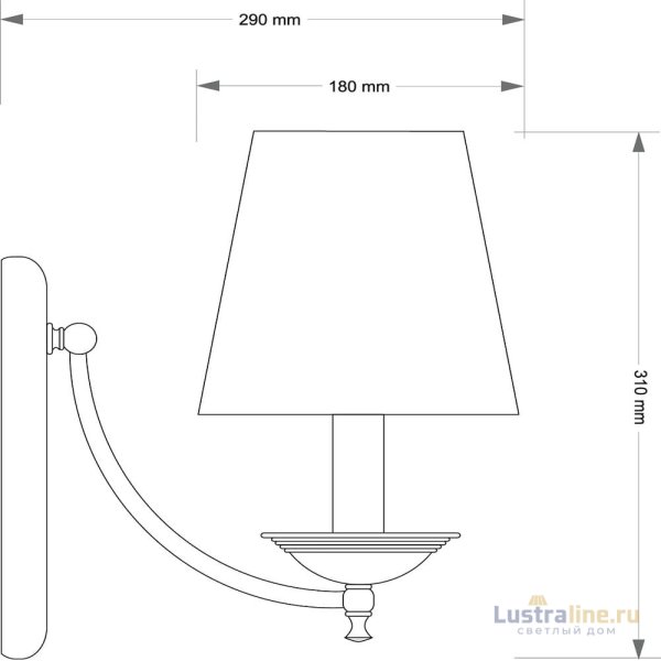 Бра Kutek San Marino Lampshade SAN-K-1(P/A)CR