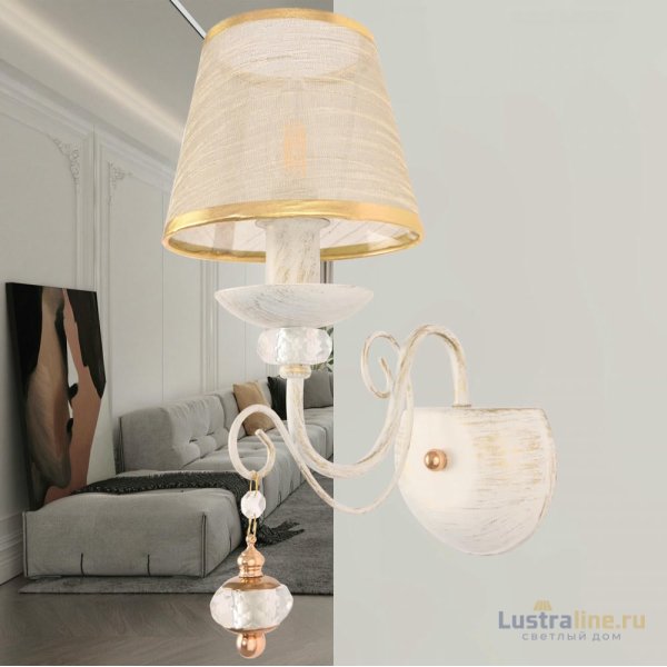 Бра Arte Milano 347620/1W WT+G Бра Arte Milano 347620/1W WT+G
