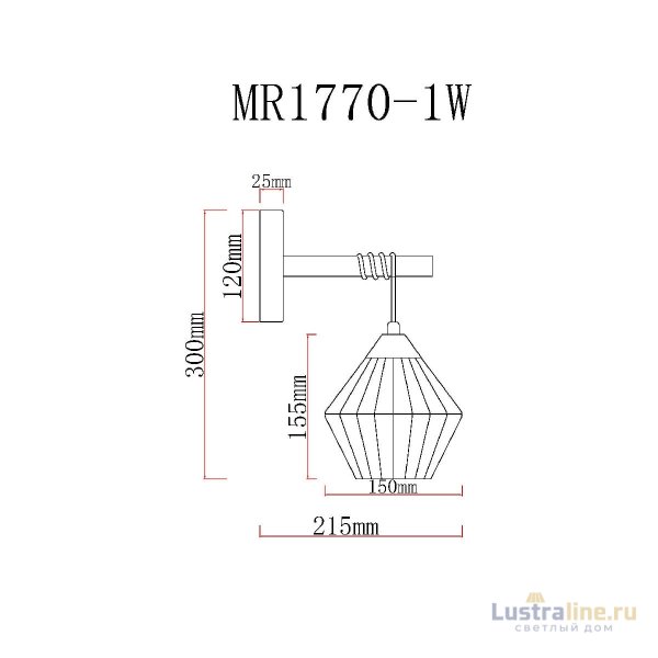 Бра MyFar Bella MR1770-1W Бра MyFar Bella MR1770-1W