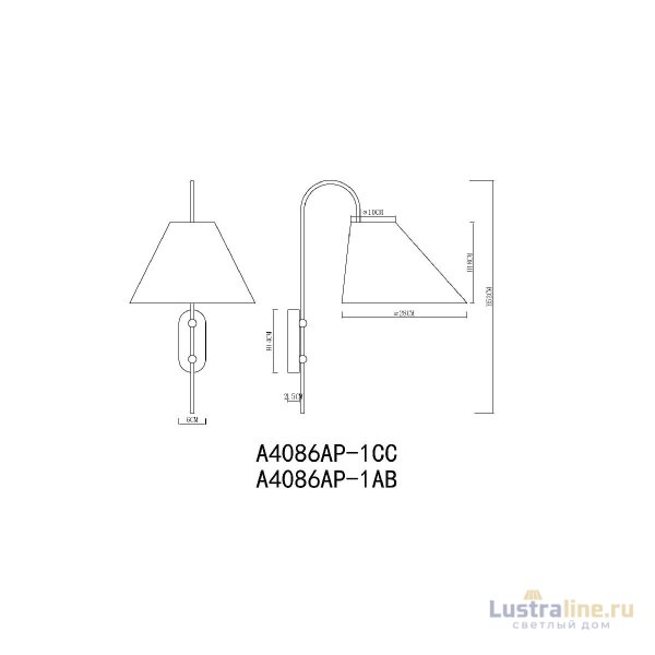 Бра Arte Lamp Rondo A4086AP-1CC Бра Arte Lamp Rondo A4086AP-1CC