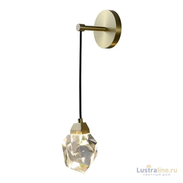 Бра DeLight Collection Crystal rock II 9701W brass