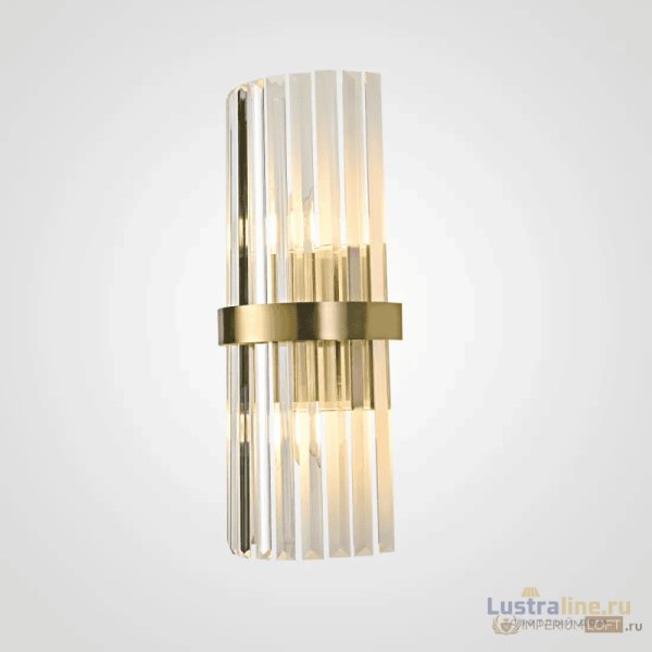 Бра ImperiumLoft Clear Glass Gold metal Wall Lamp 147727-22