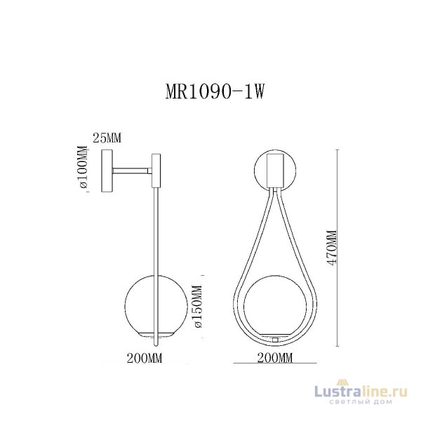 Бра MyFar Florenz MR1090-1W Бра MyFar Florenz MR1090-1W