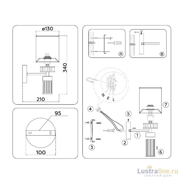 Бра Ambrella Light High Light Classic LH71295 Бра Ambrella Light High Light Classic LH71295
