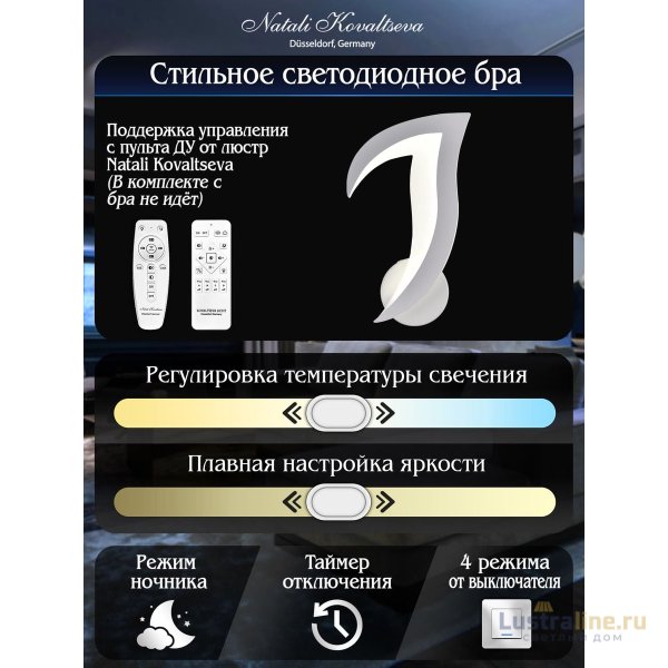Бра Natali Kovaltseva LED LAMPS 81146/1W Бра Natali Kovaltseva LED LAMPS 81146/1W