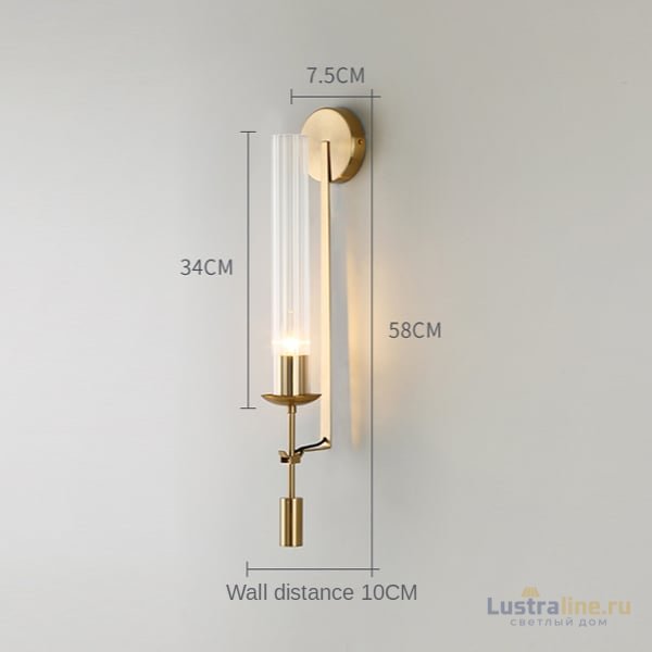 Бра Delight Collection Wall lamp 88043W brass