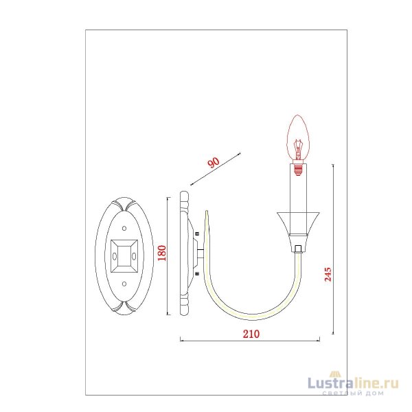 Бра Arte Lamp Collinetta A4094AP-1PB