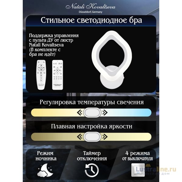 Бра Natali Kovaltseva LED LAMPS 81139/1W Бра Natali Kovaltseva LED LAMPS 81139/1W