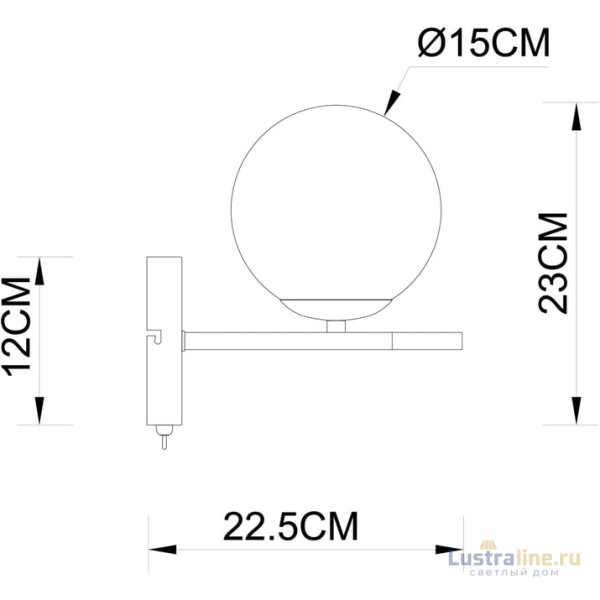 Бра Arte Lamp Alcor A2224AP-1BK Бра Arte Lamp Alcor A2224AP-1BK