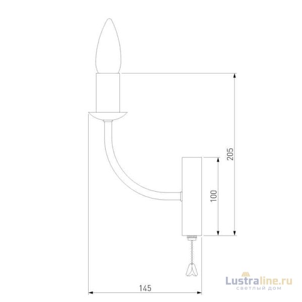 Бра Eurosvet Santi 60139/1 хром