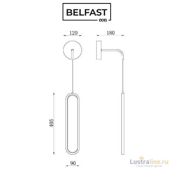 Бра Belfast Nevis 86226C-1W BR Бра Belfast Nevis 86226C-1W BR
