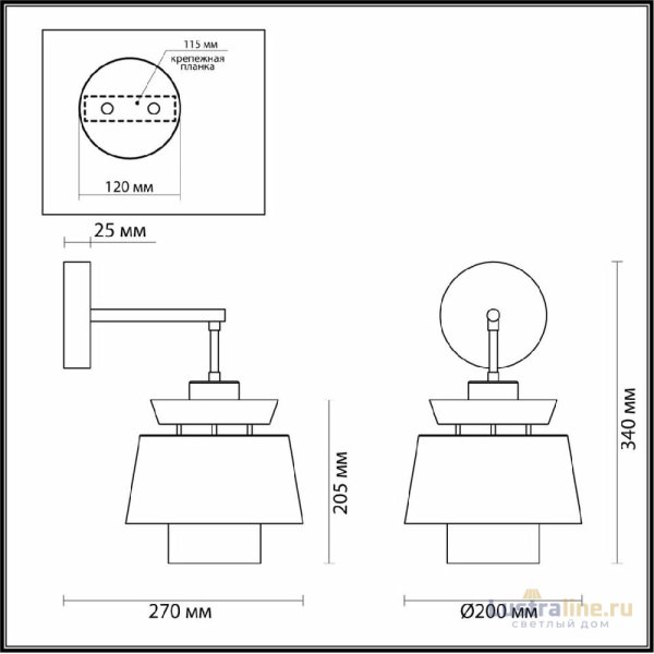 Бра Odeon Light Kressa 4992/1W Бра Odeon Light Kressa 4992/1W