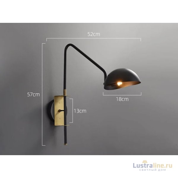 Бра DeLight Collection Wall lamp MT9049-1WB black/bronze Бра DeLight Collection Wall lamp MT9049-1WB black/bronze