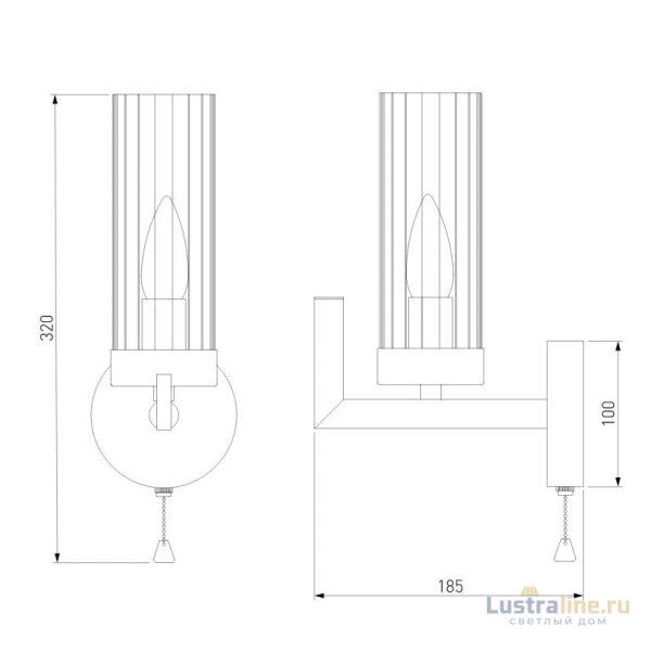 Бра Eurosvet Arganie 60133/1 серебро