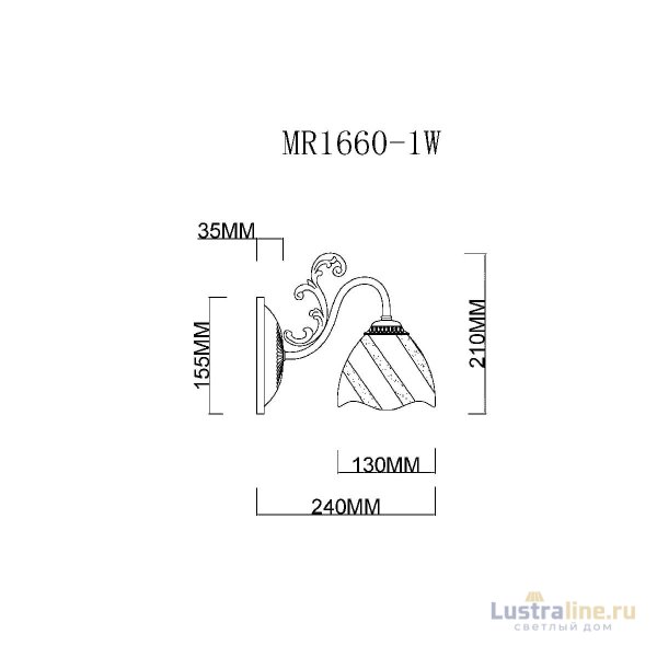 Бра MyFar Nicole MR1660-1W Бра MyFar Nicole MR1660-1W
