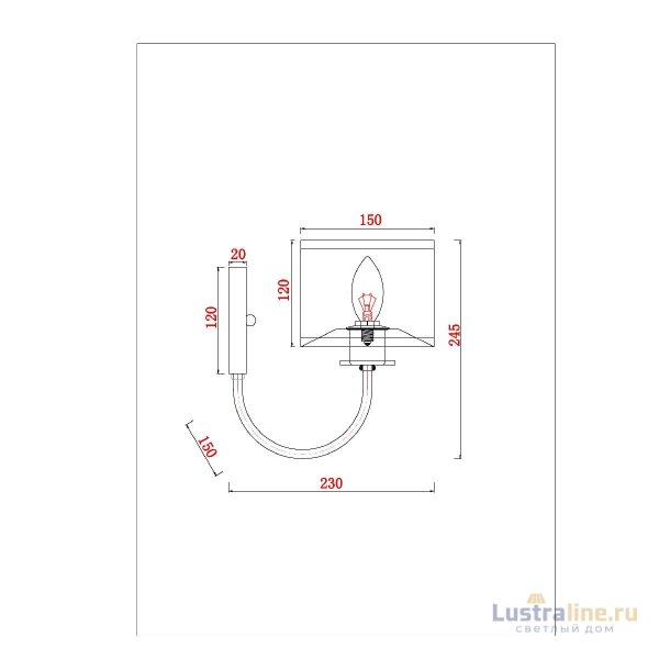 Бра Arte Lamp Attore A4092AP-1CC