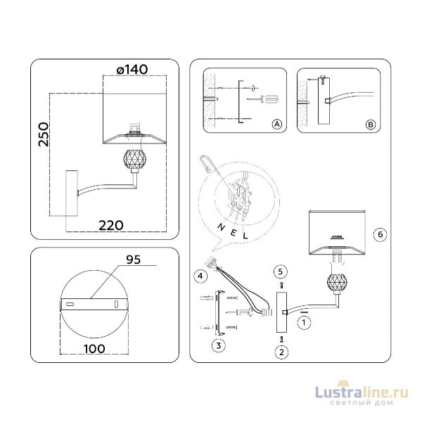 Бра Ambrella Light High Light Classic LH71125 Бра Ambrella Light High Light Classic LH71125
