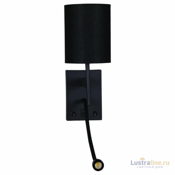 Бра Reluce 86210-9.2-001KT LED3W+E14 BK Бра Reluce 86210-9.2-001KT LED3W+E14 BK