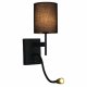 Бра Reluce 86210-9.2-001KT LED3W+E14 BK