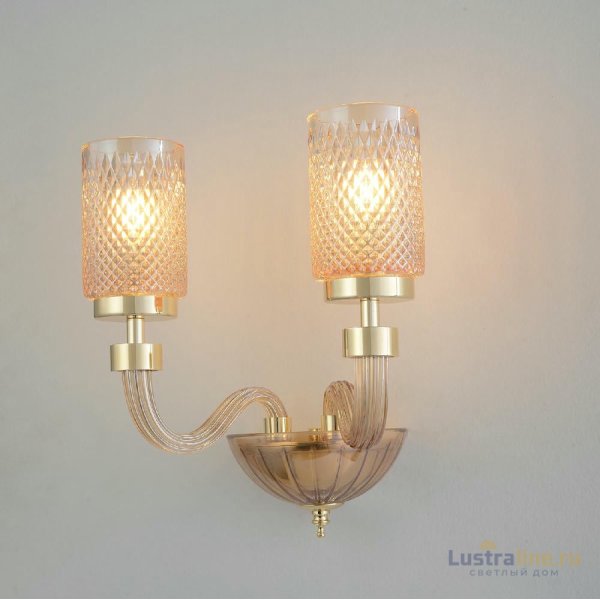 Бра Crystal Lux SILVESTRO AP2 AMBER