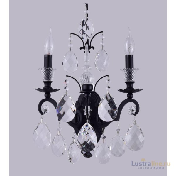 Бра Crystal Lux Magnifico AP2 Black/Transparent