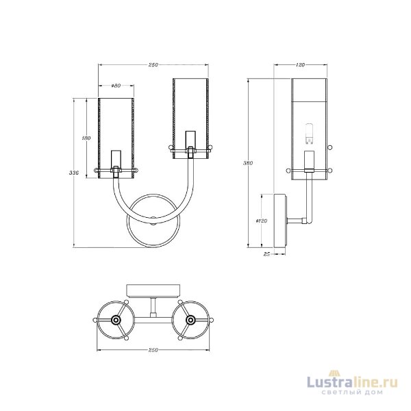 Бра Maytoni Arco MOD223WL-02BS1 Бра Maytoni Arco MOD223WL-02BS1