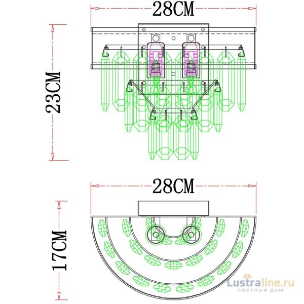 Бра Arte Lamp Diadem A1002AP-2CC